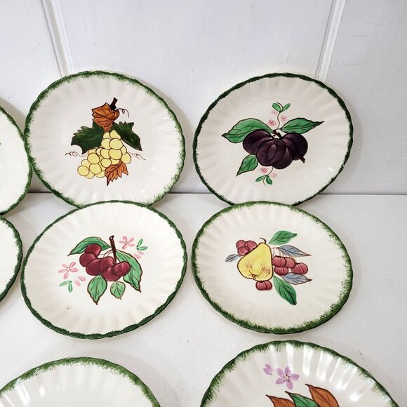 Blue Ridge Pottery Plates, Set of Eight - Picture 5 of 12